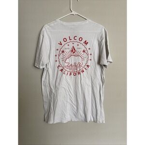Volcom California Men's Shortsleeved White Bear T-shirt‎  Size Large